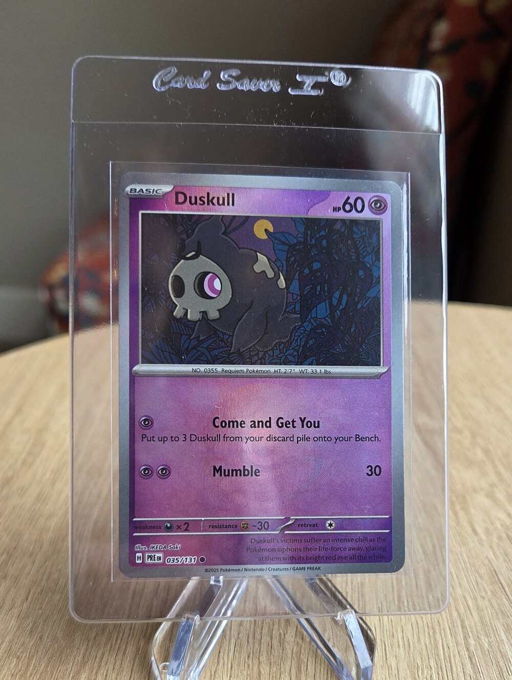 Duskull Poke Ball Holo Pokémon Card Prismatic Evolutions Poke Ball Card